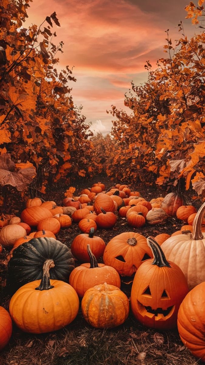 Cozy Pumpkin Patch Wallpaper