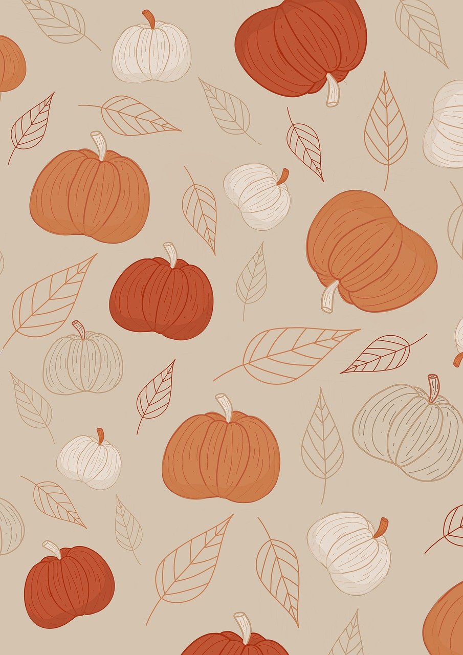 Autumn Leaves, Pumpkins, Pattern
