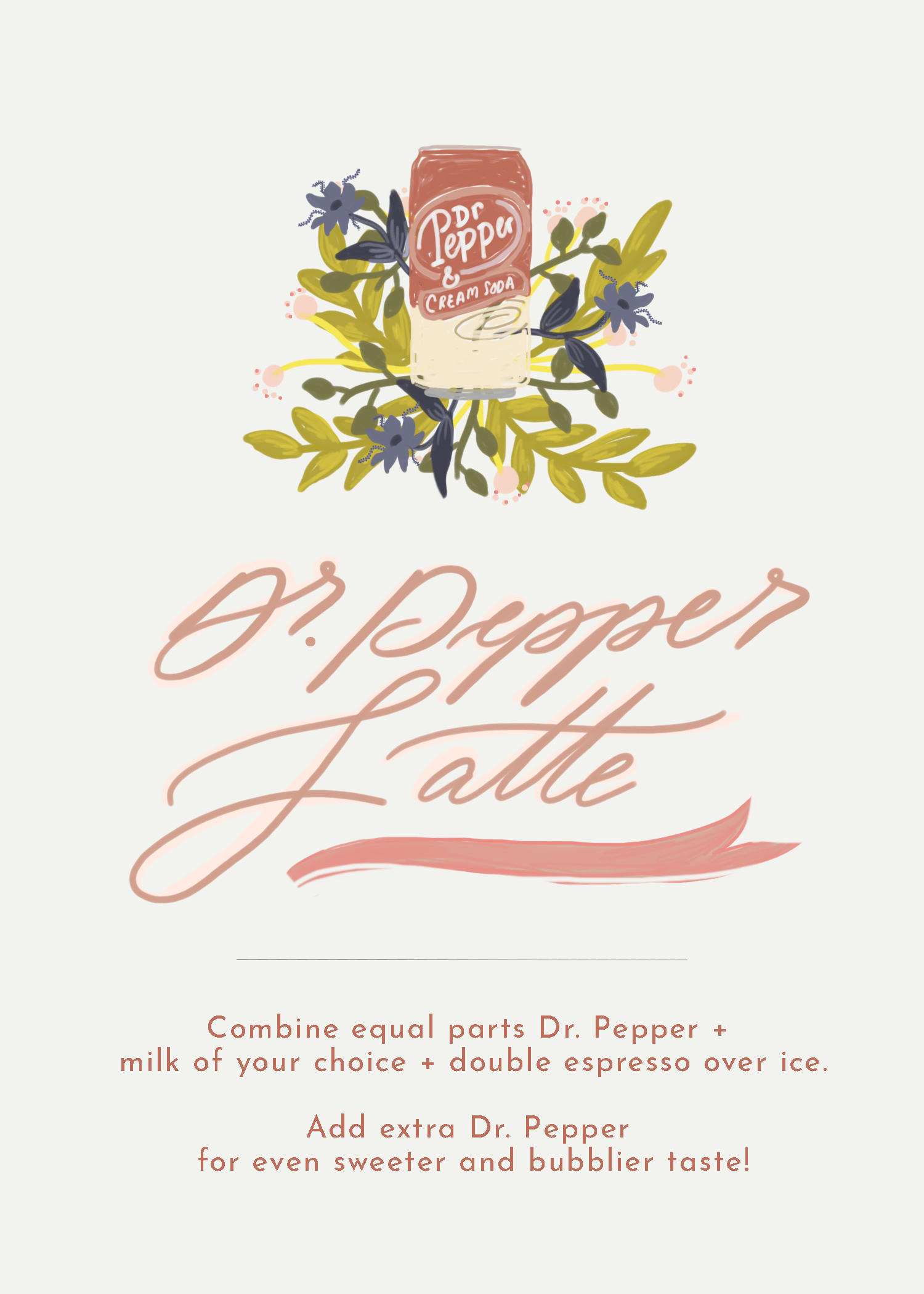 Dr. Pepper Cream Soda Latte Coffee