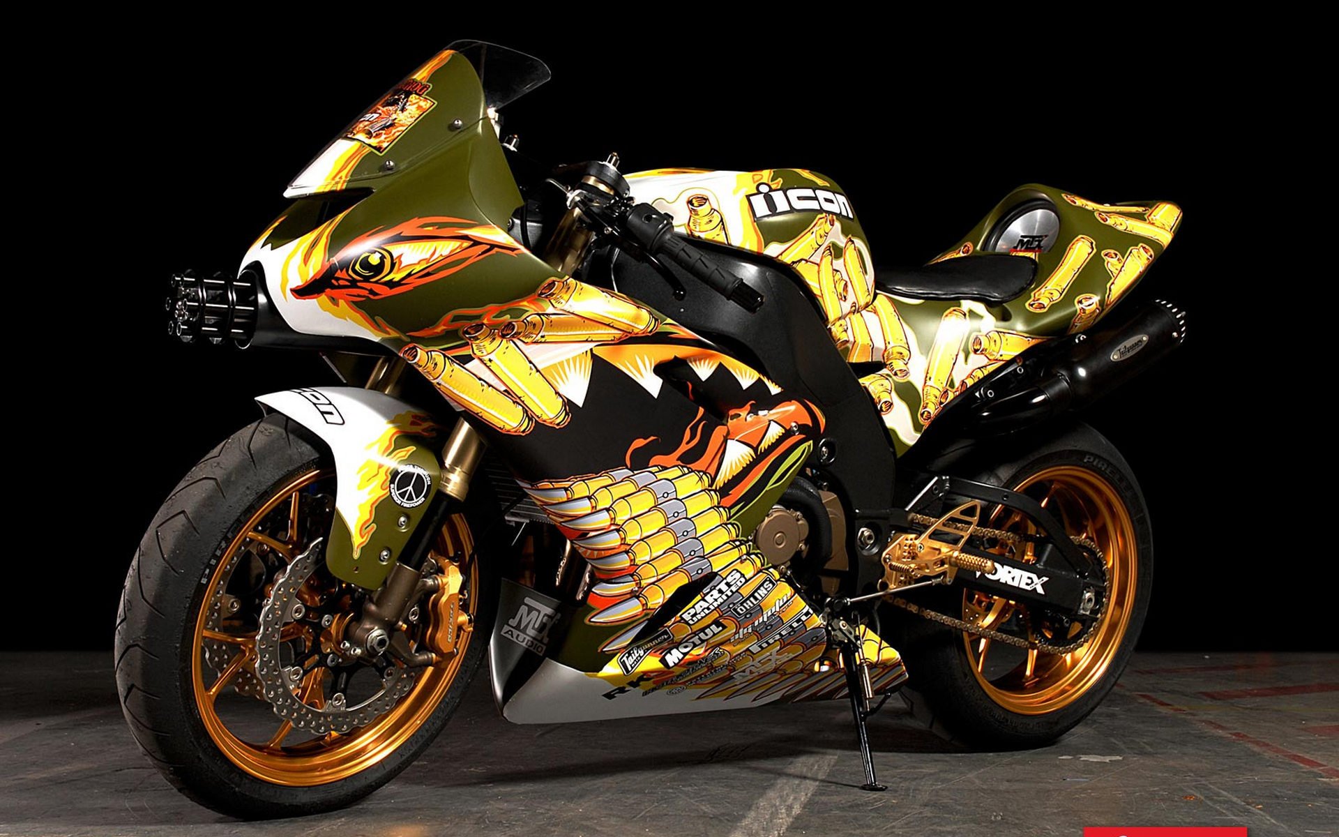 Vibrant Motorcycle HD Wallpaper: Power Meets Artx1200