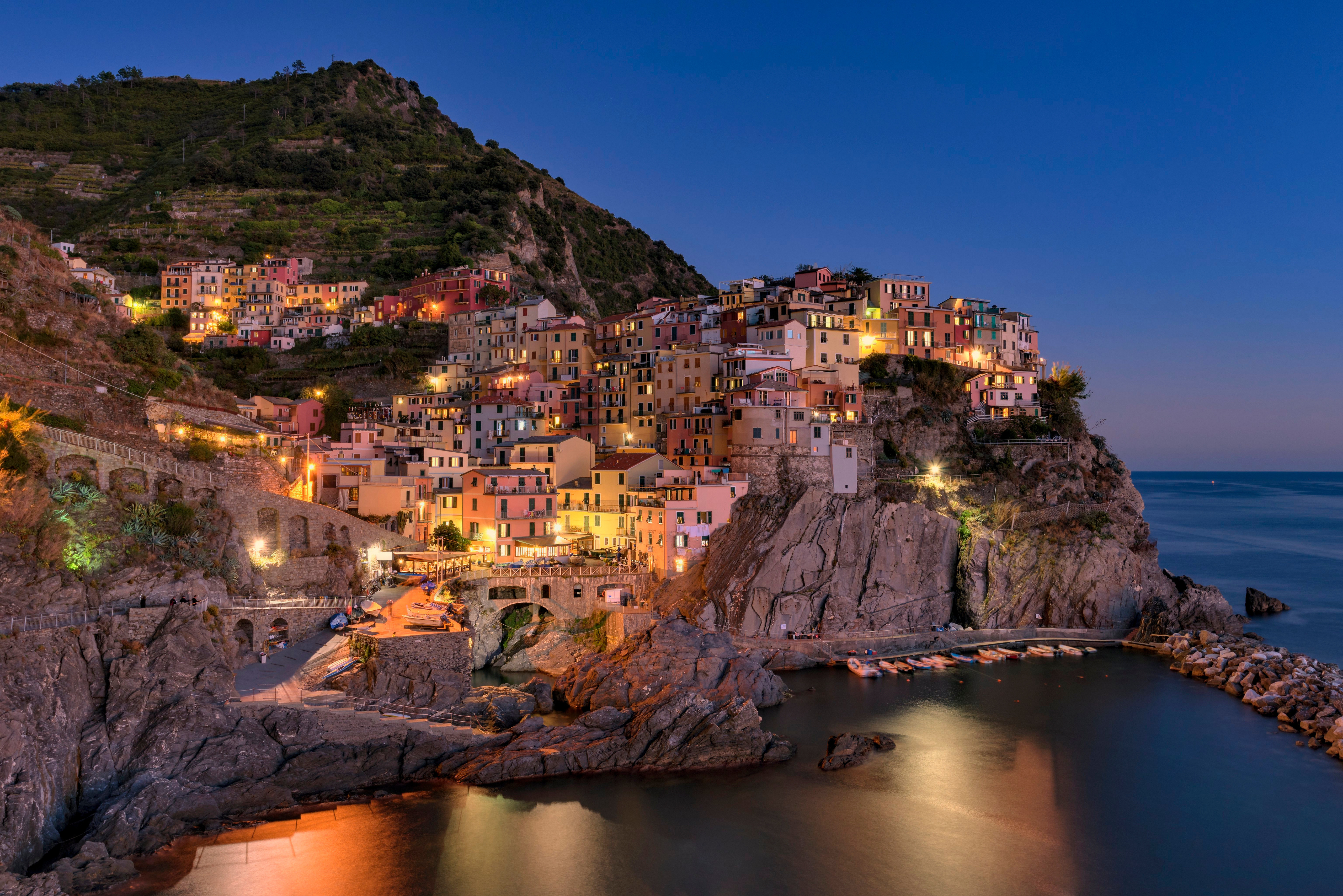 Desktop Wallpaper Italy Manarola Sea