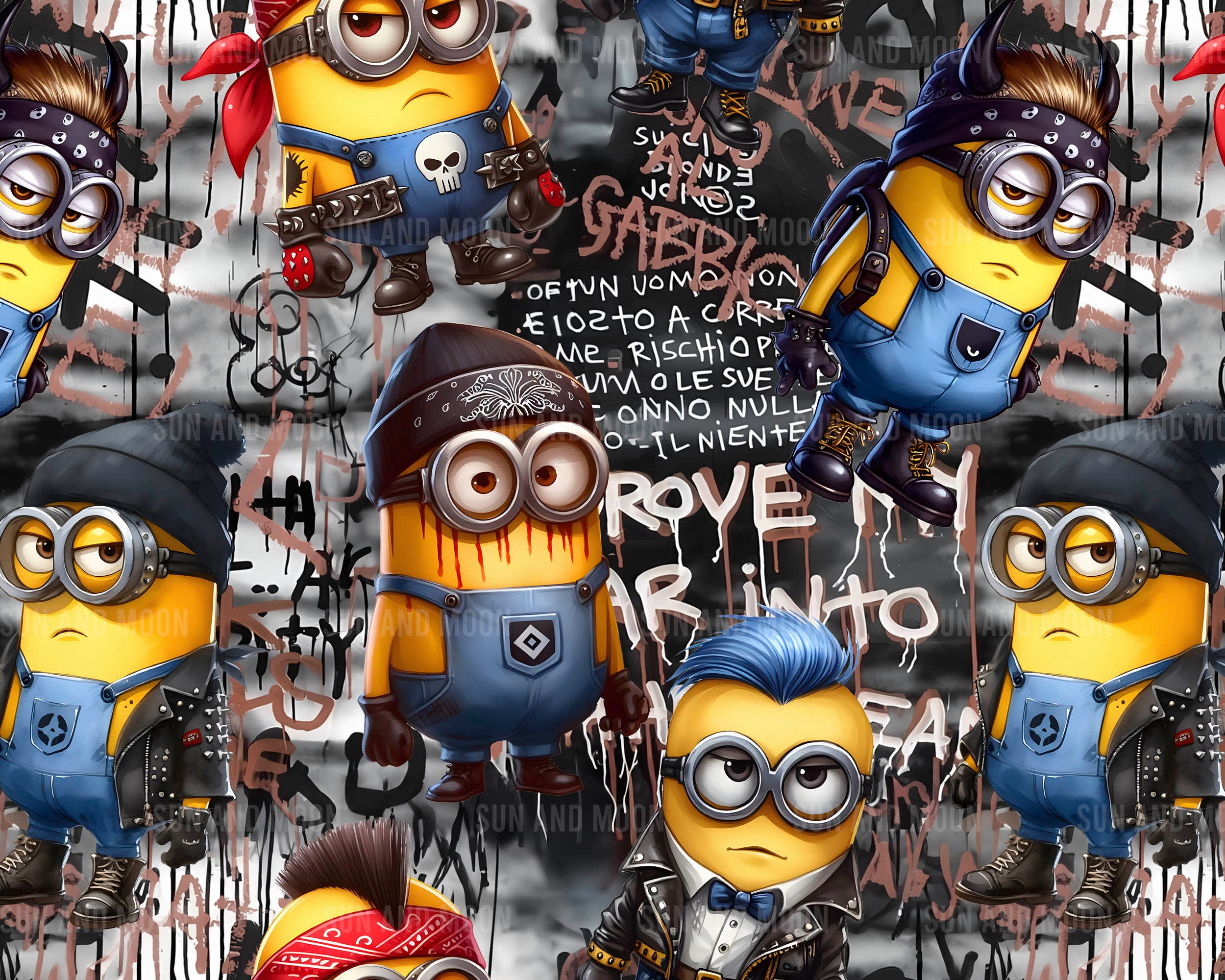 Badboy Minions Digital Paper, Minions