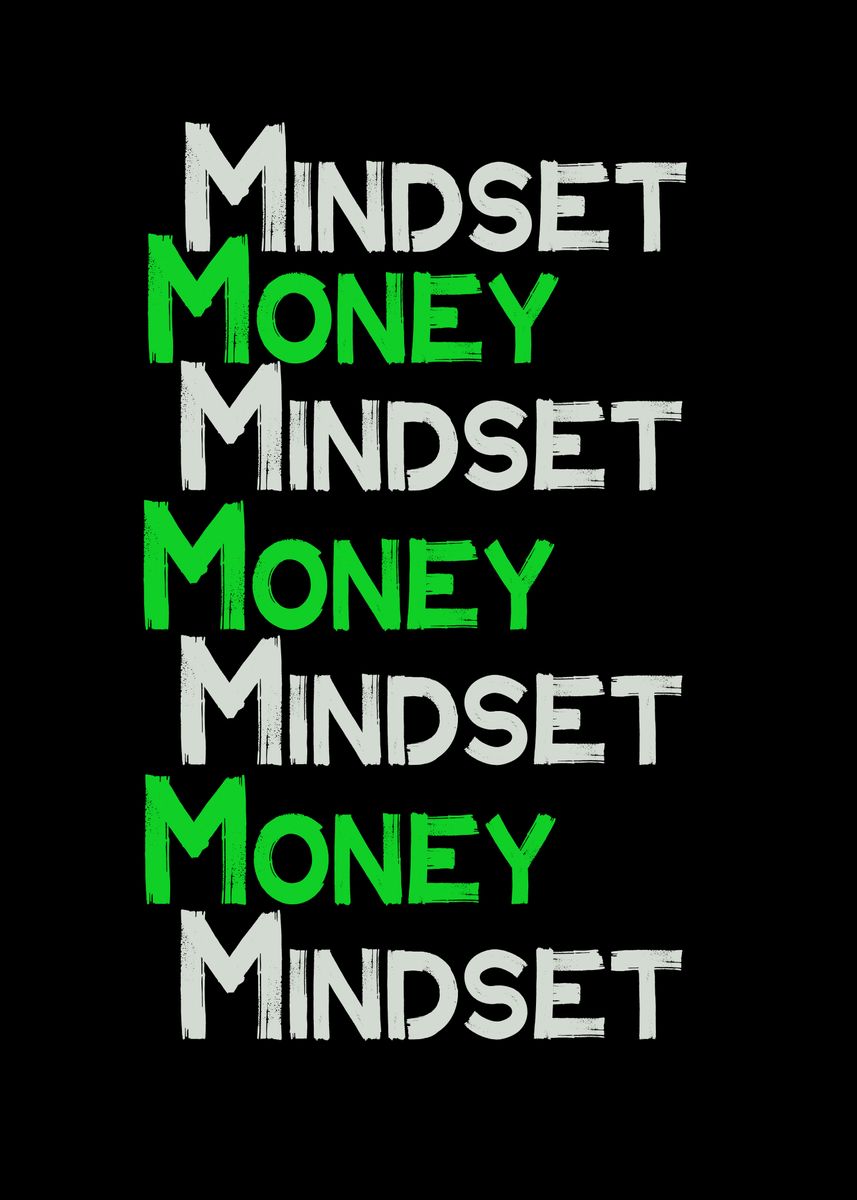 Money Mindset' Poster, picture, metal