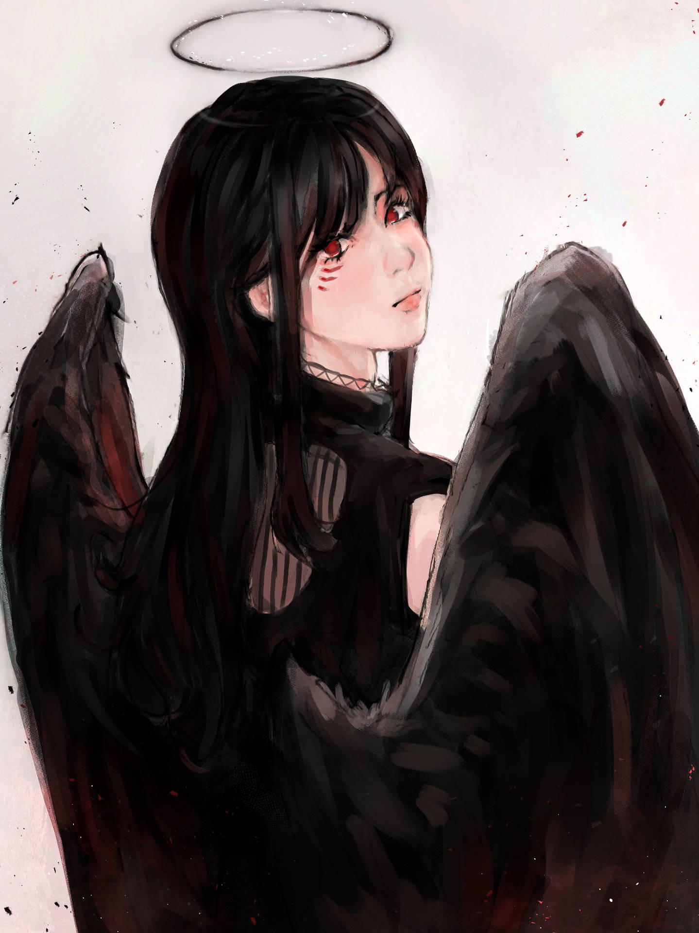 Black Angel Wings Wallpaper