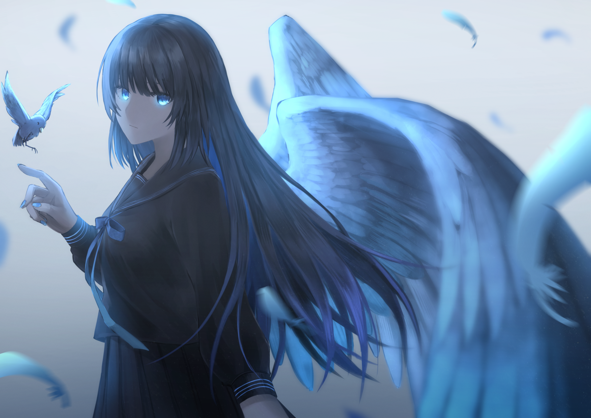 Bird Wings Anime Girl Anime Girl
