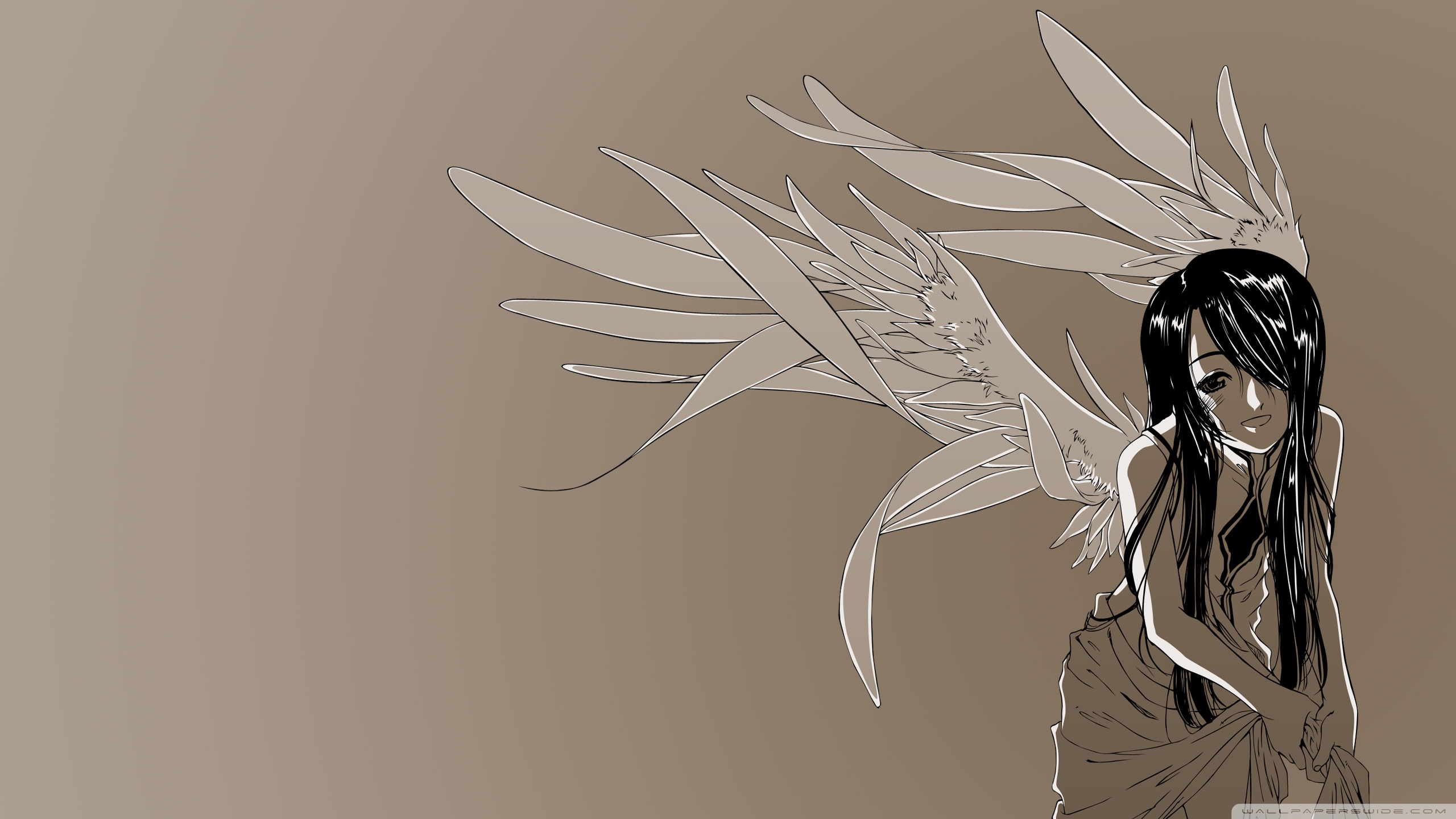 Anime Girl With Wings Ultra HD