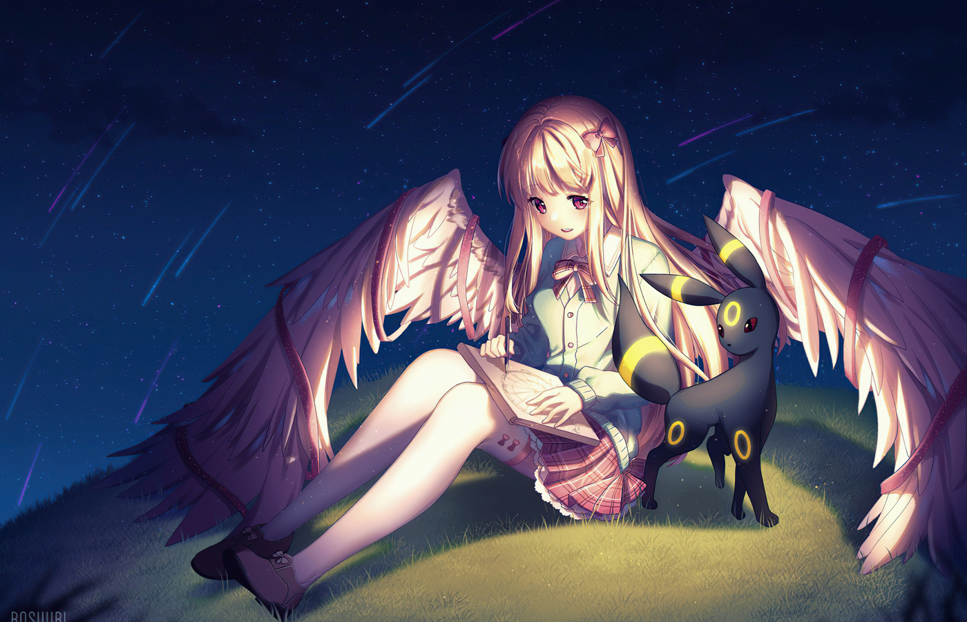 Pokemon Angel Girl Anime Wings