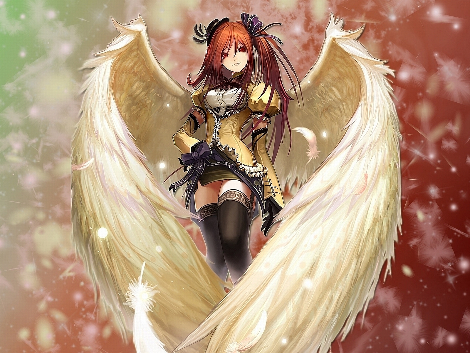 desktop wallpaper: Anime, Smile, Wings