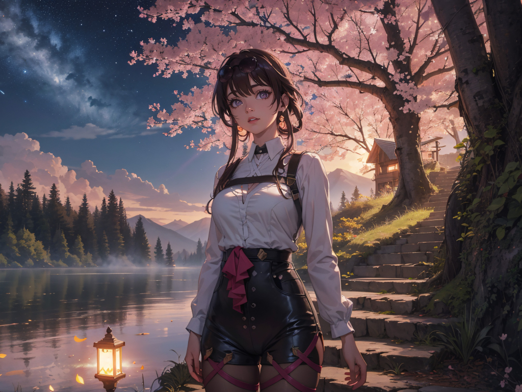 Wallpaper the ai anime girl, pretty