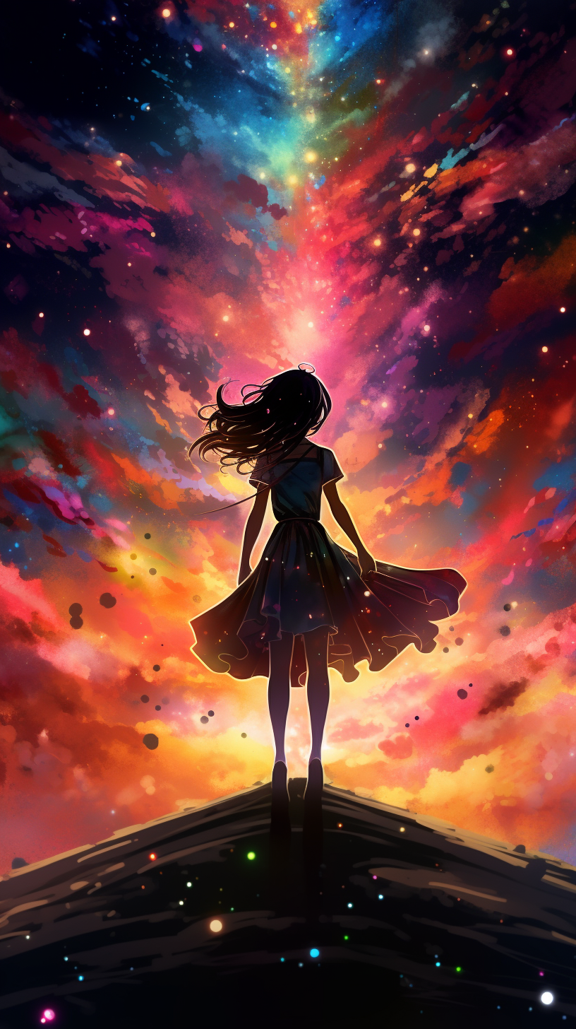 AI Anime phone wallpaper that I