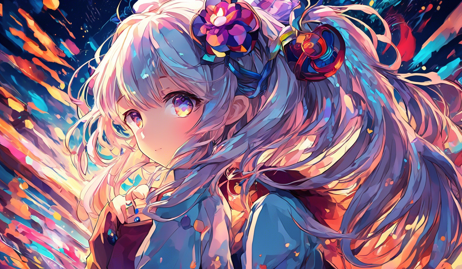 Anime Girl in Vivid Colors