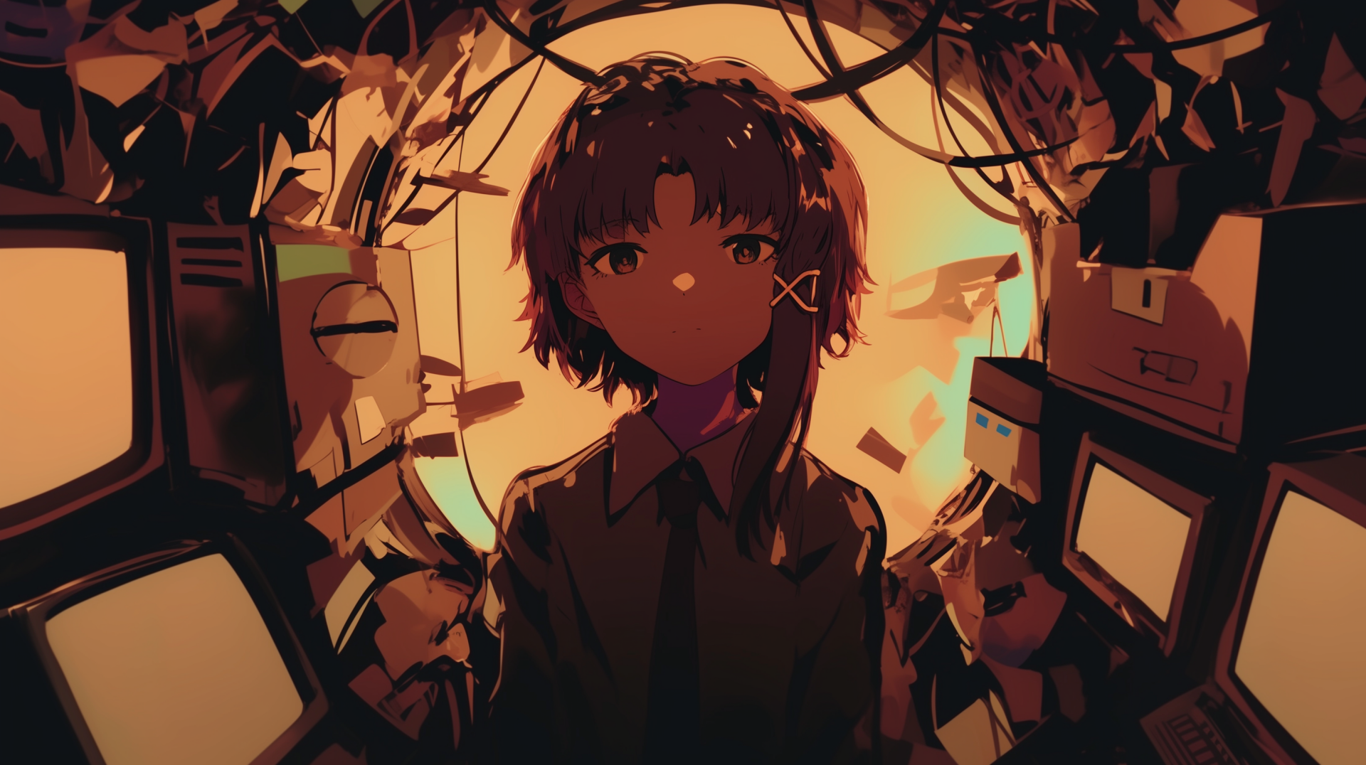 HD Wallpaper of Lain Iwakura