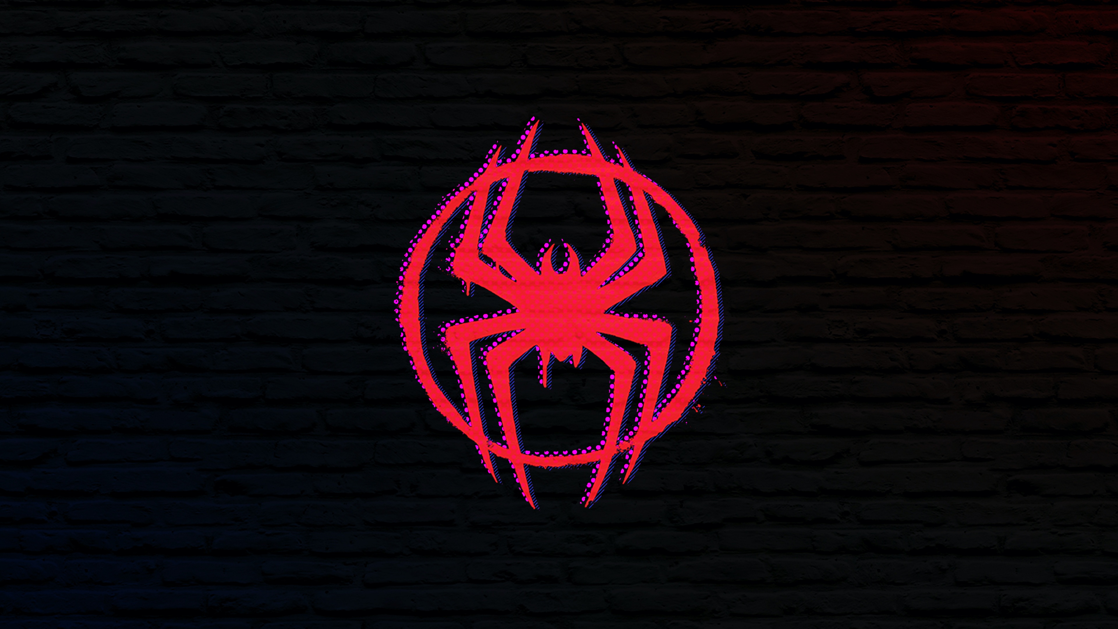 Miles Morales Wallpaper 4K, Logo