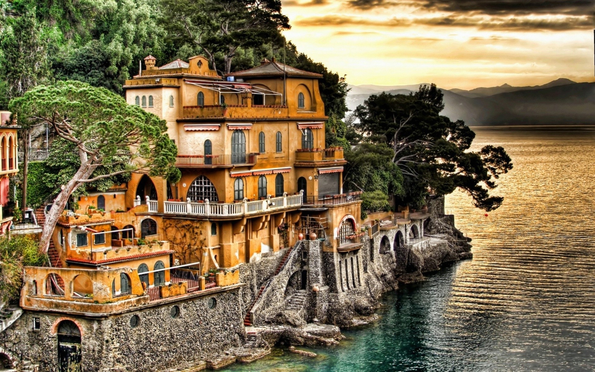 Wallpaper coast, Italy, Portofino