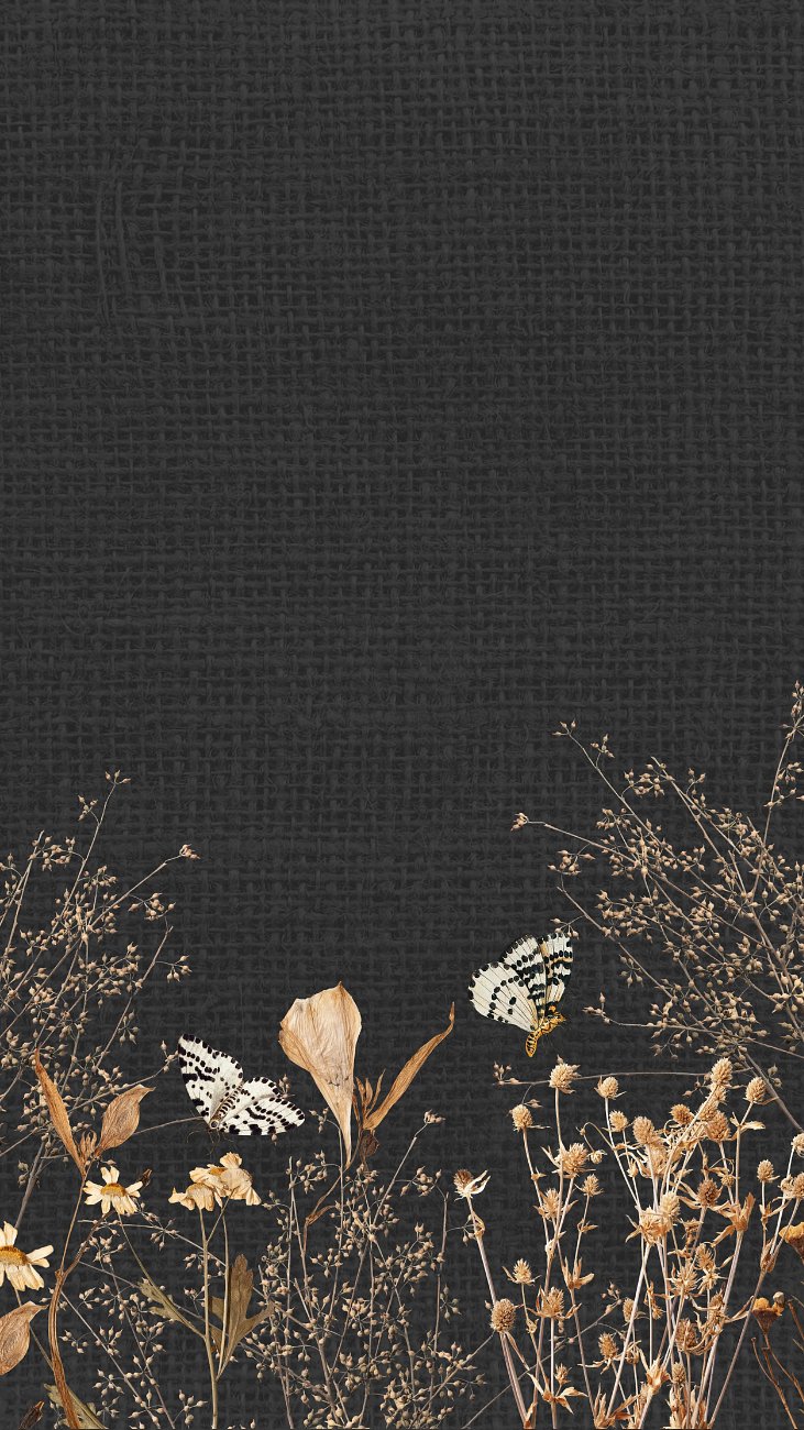 Aesthetic autumn flower phone wallpaper