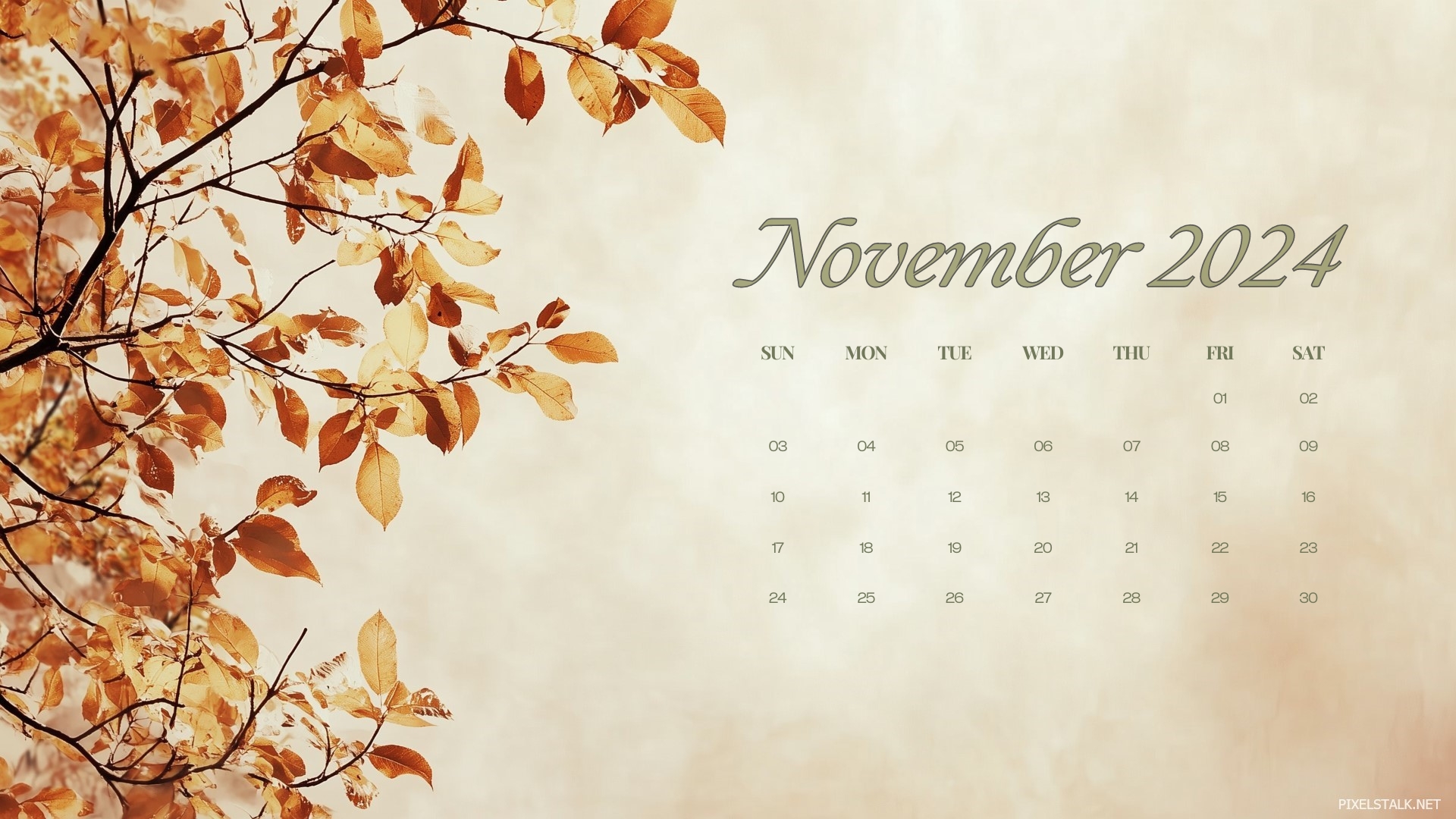November 2024 Calendar HD Wallpaper