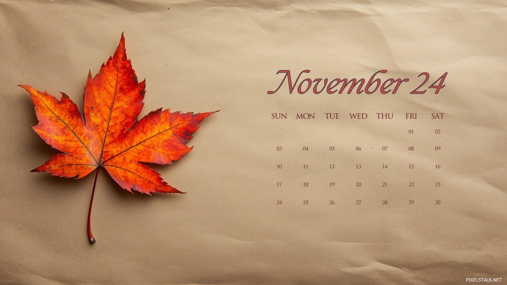 November 2024 Calendar Desktop