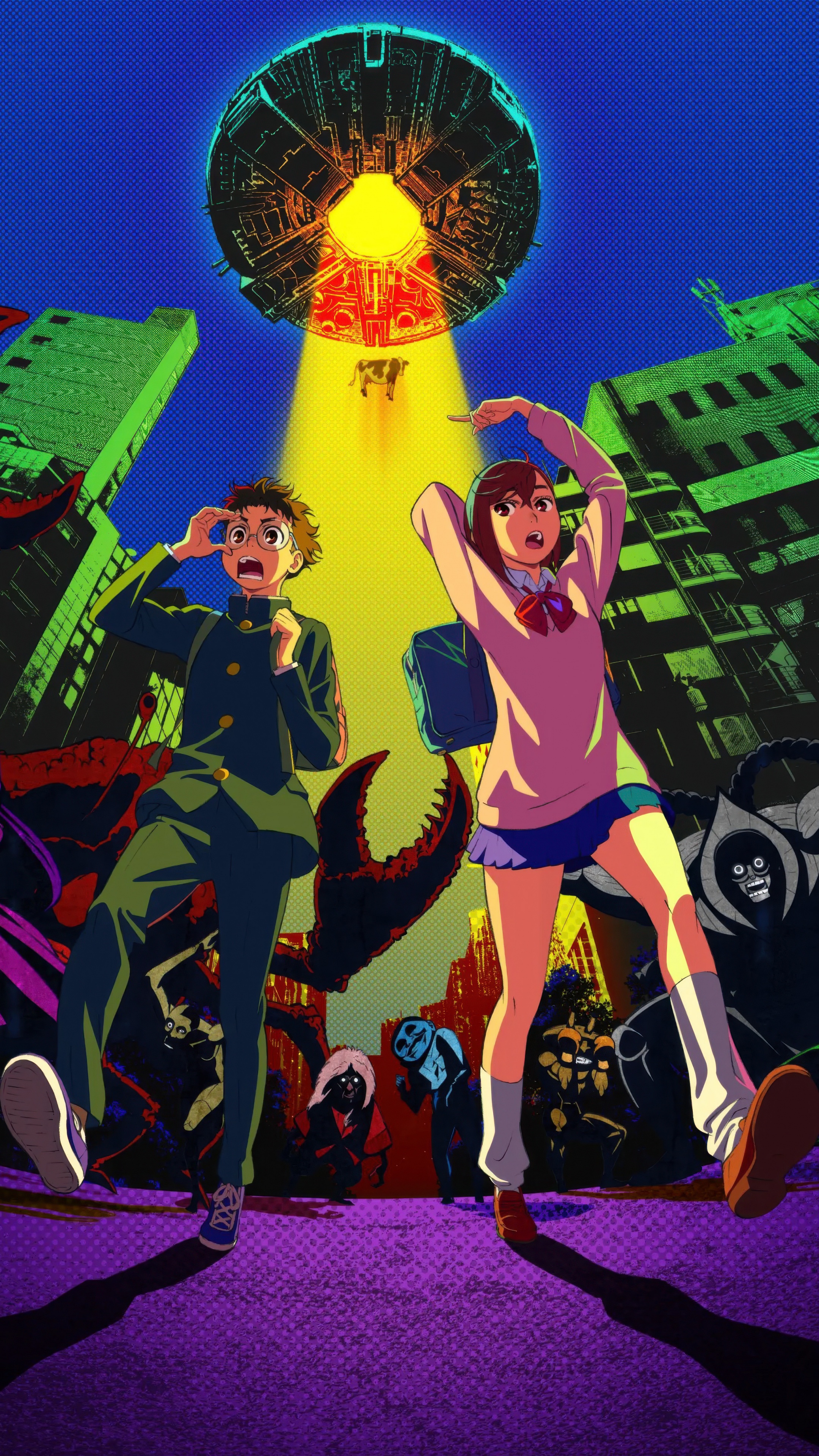 Dandadan Wallpaper 4K, Anime couple