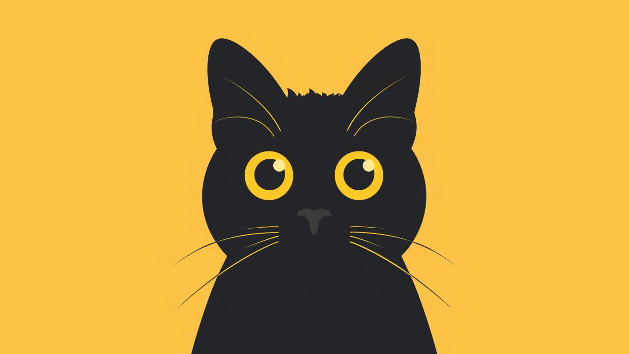 Cat Wallpaper Yellow eyes, 4K