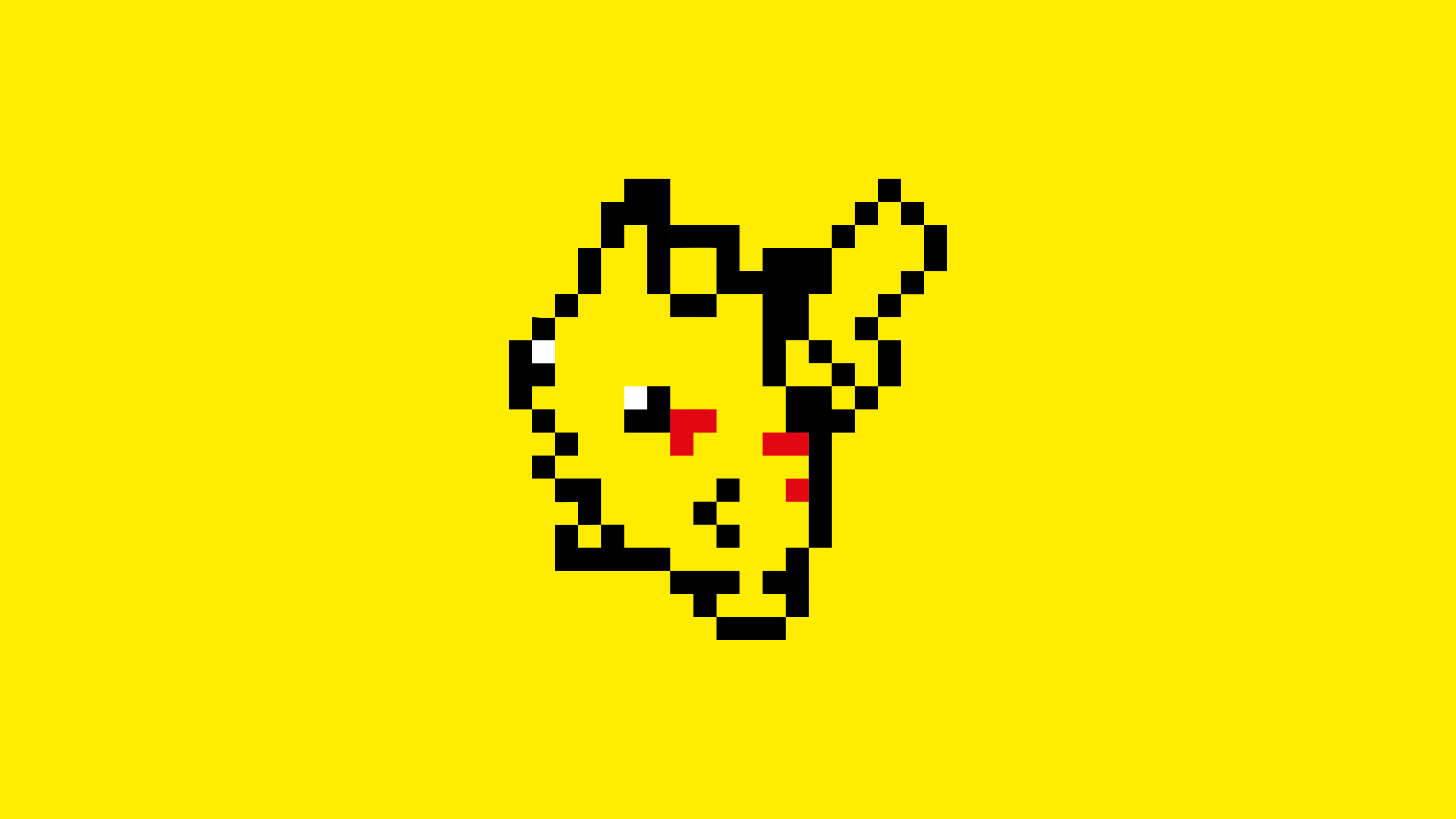 Pikachu Wallpaper 4K, Pixel art, 12K