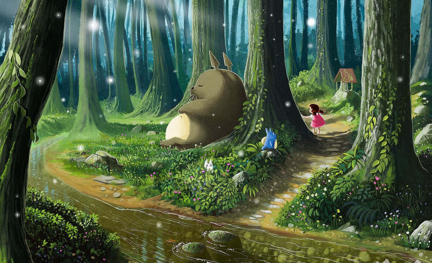 Download My Neighbor Totoro, a magical adventure in the forest Wallpaper