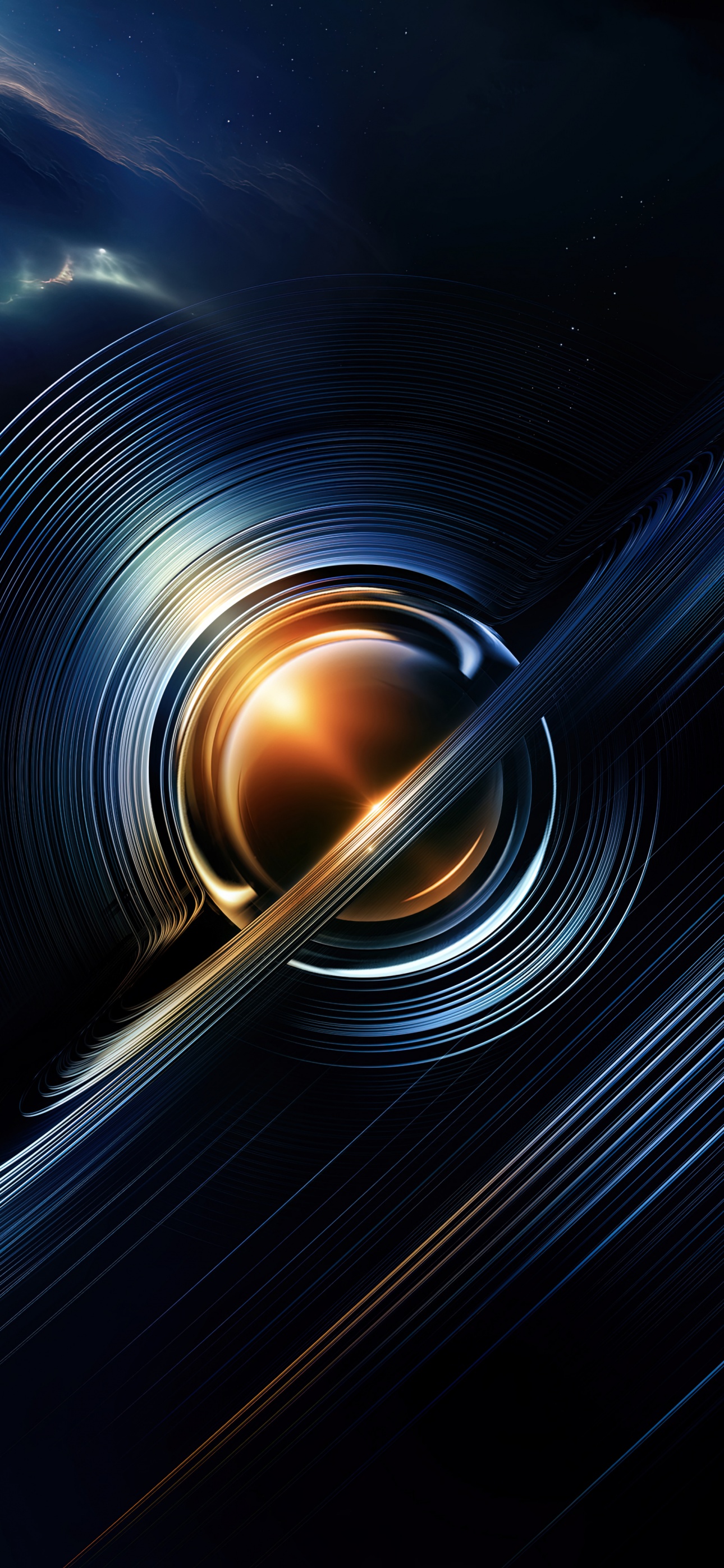 Deep space Wallpaper 4K, Saturn, Dark