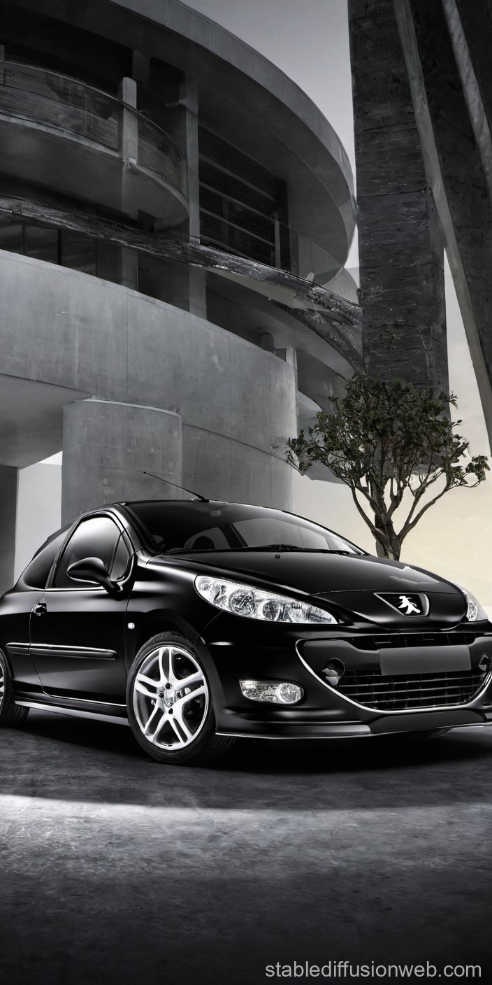 Luxury Themed Peugeot 206 Background