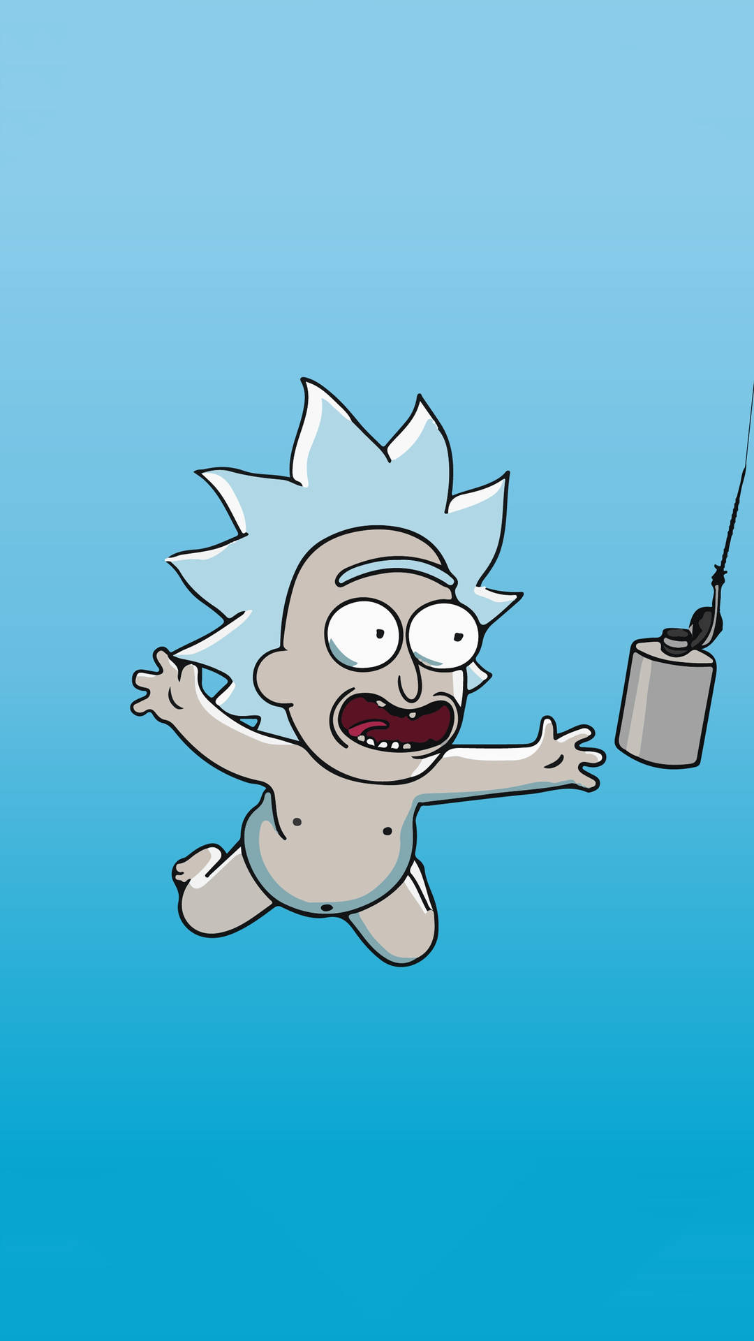 Baby Rick Sanchez Falling Wallpaper