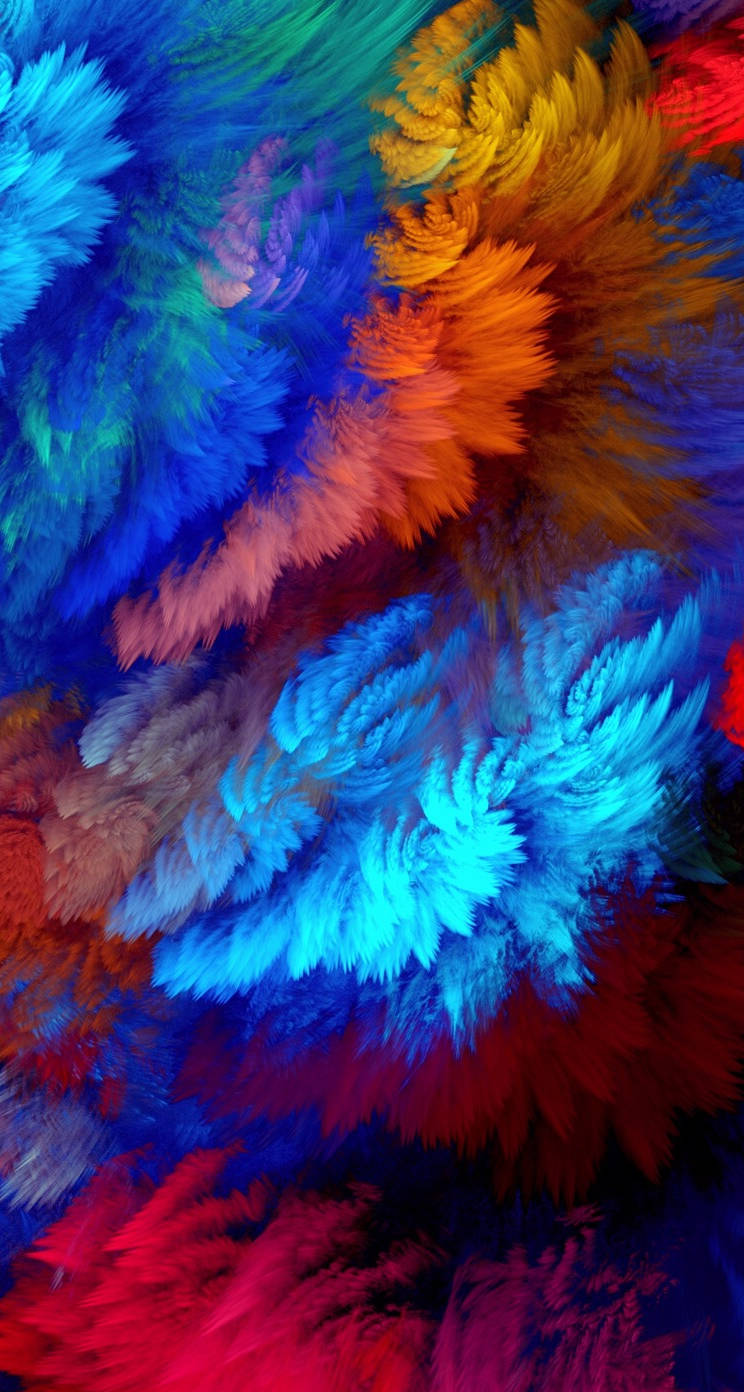 Cool Feathers Abstract iPhone Wallpaper