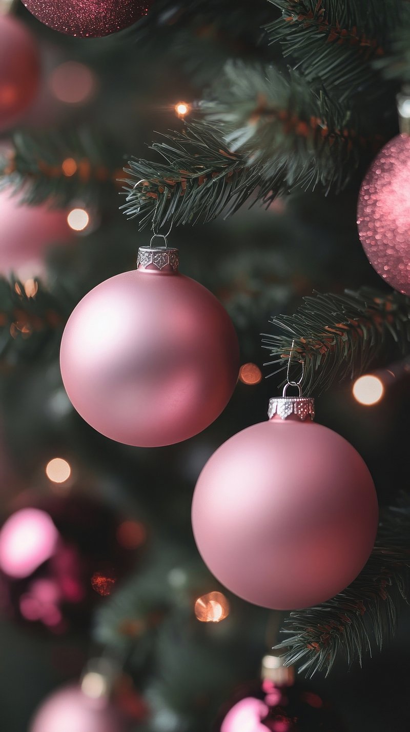 Pink Christmas Image. Free Photo