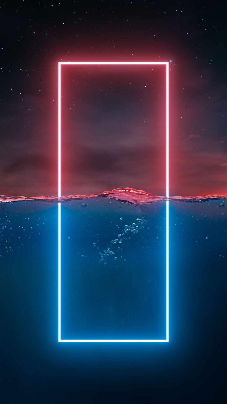 Neon Ocean Water iPhone Wallpaper