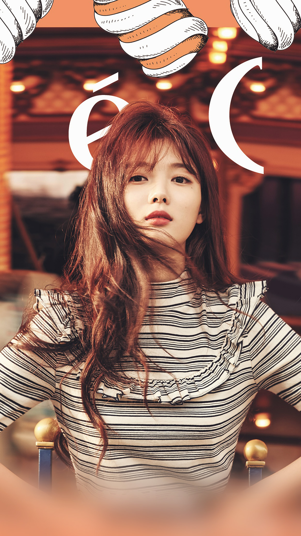 Yoojung Kpop Girl Orange Ceci Model