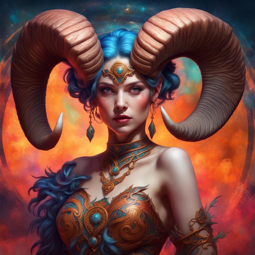 Zodiac Aries starsign, tattoo