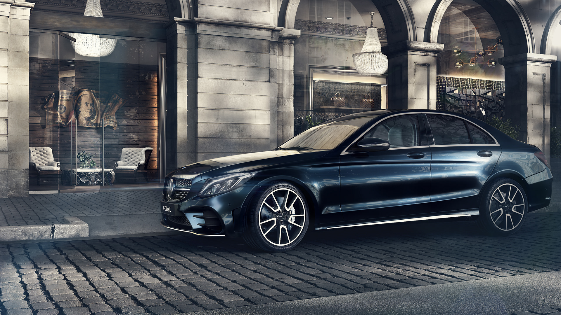 Mercedes Benz C Class. Full CG Image