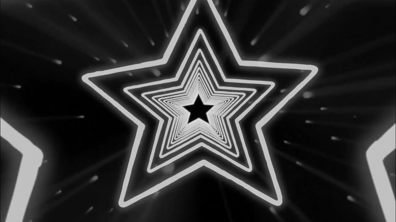 Black and White Neon Star Tunnel Moving
