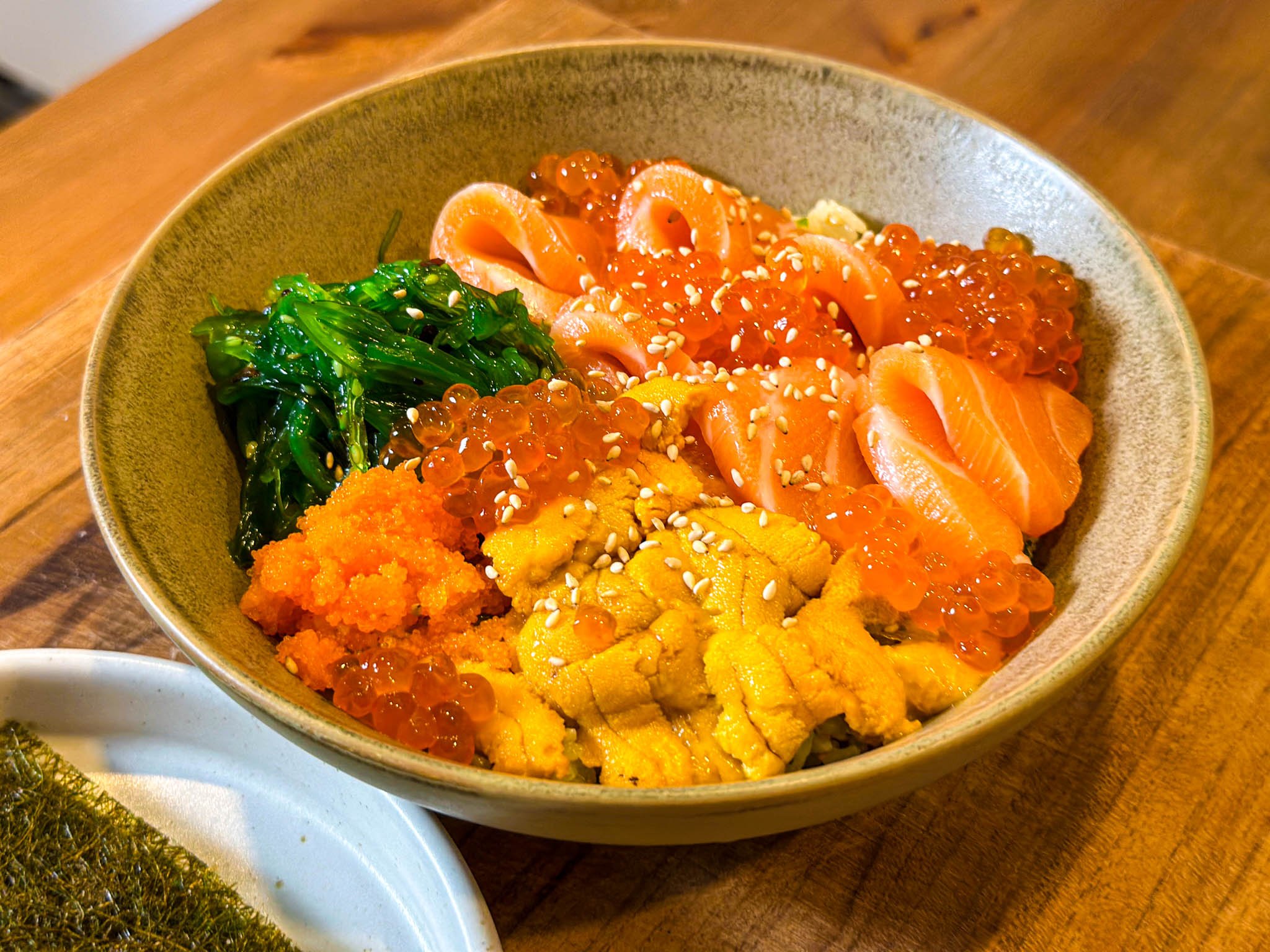Korean Salmon Uni Rice Bowl dupbap