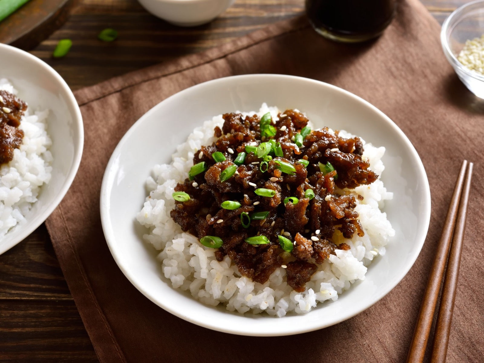 Grass Fed Beef Korean Rice Bowls With