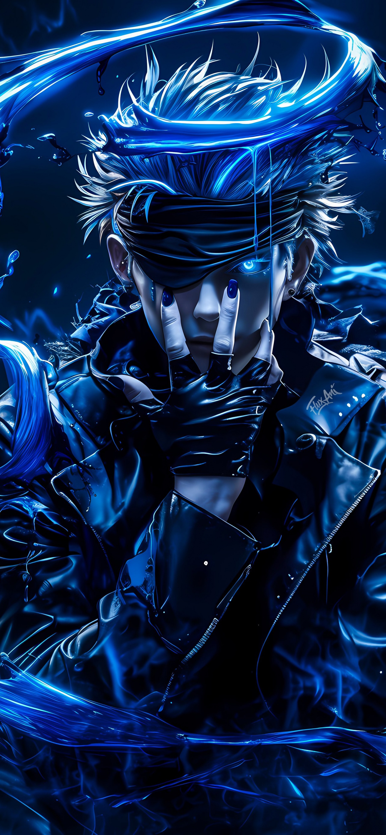 Satoru Gojo Wallpaper 4K, Blue