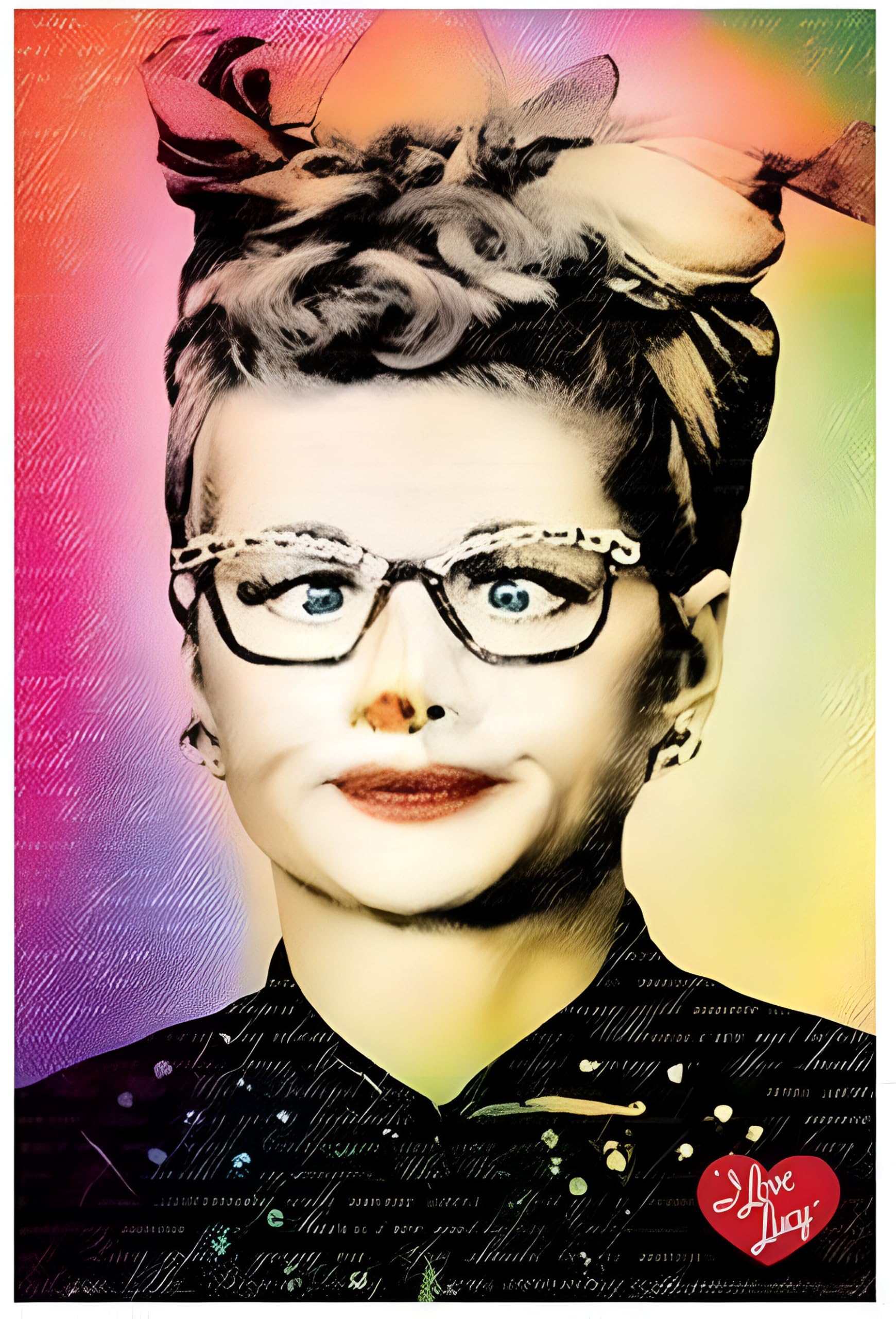 Love Lucy Text Lucille Ball 36x24 Art