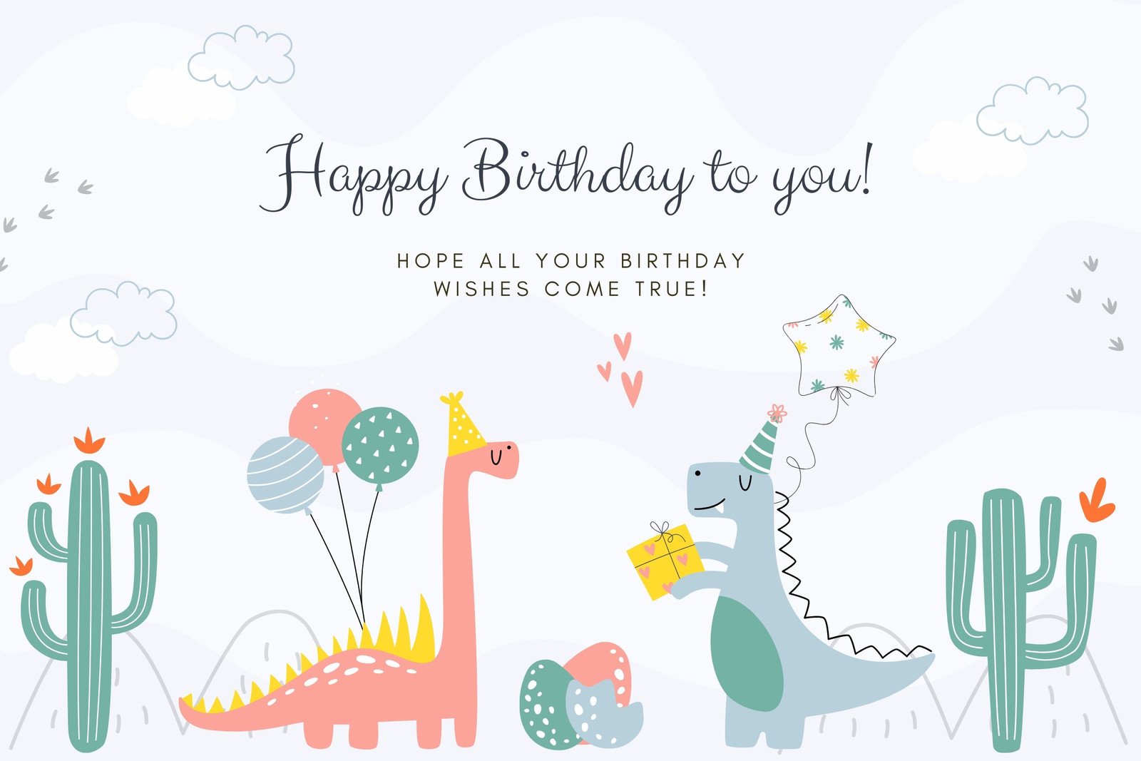dinosaur birthday card