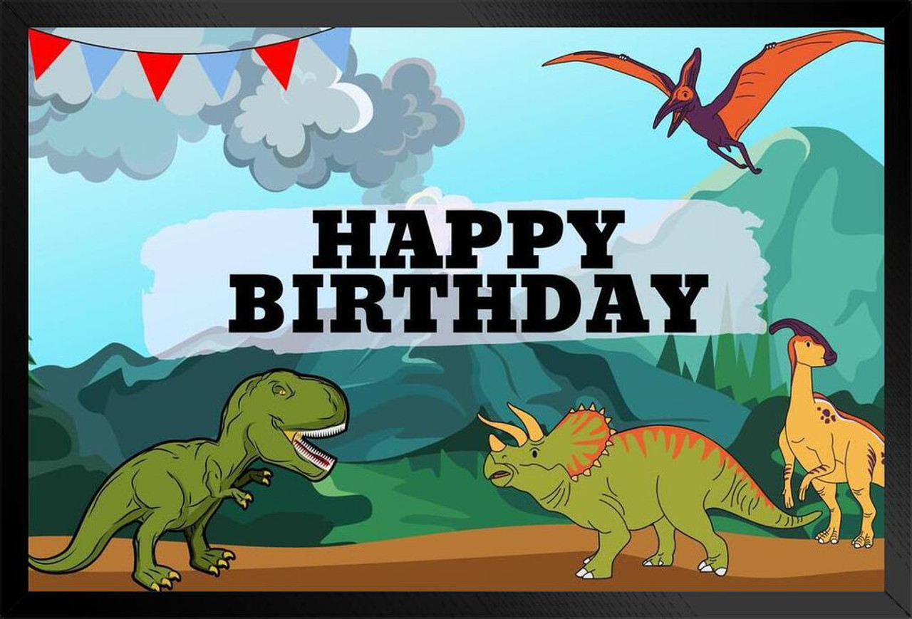Happy Birthday Banner Dinosaur Theme