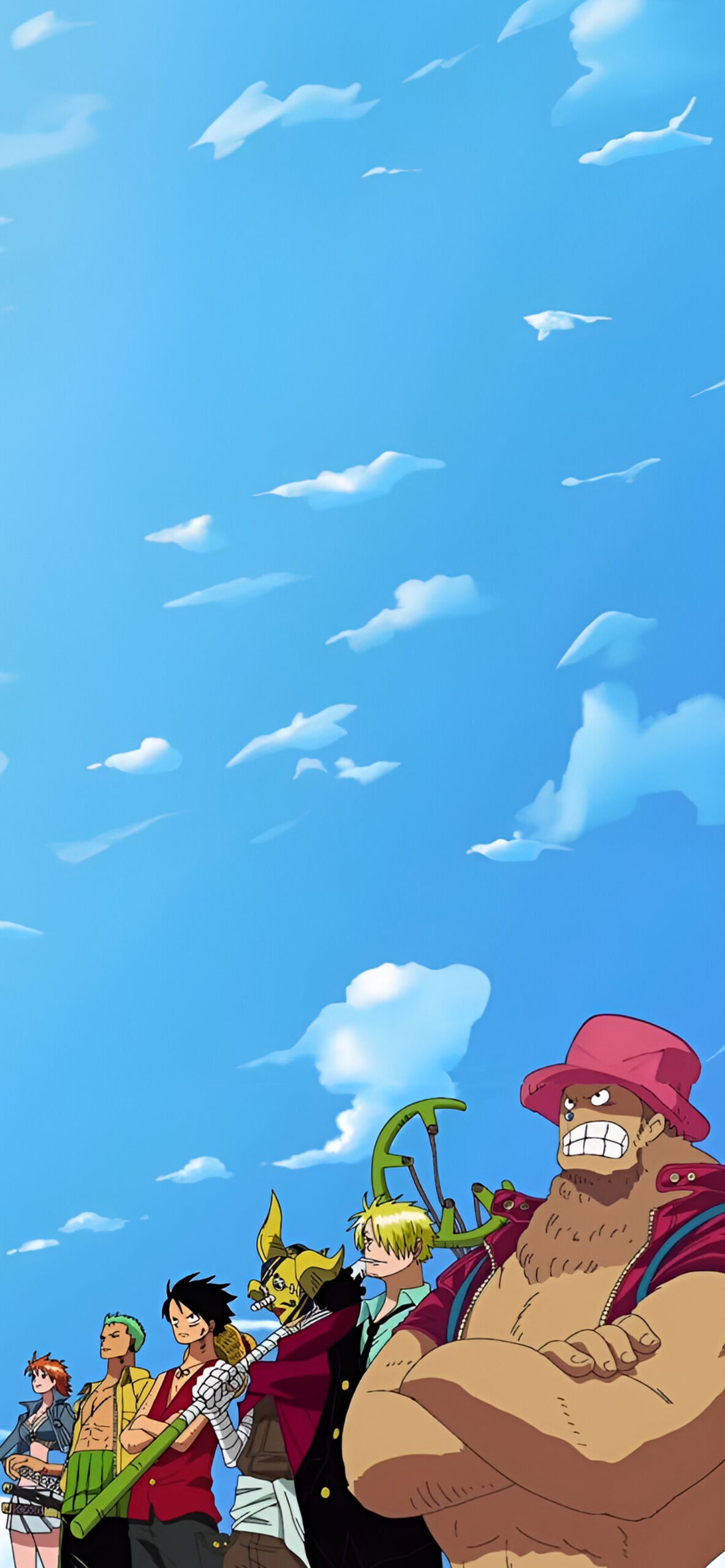 Luffy & Crew Clouds Wallpaper