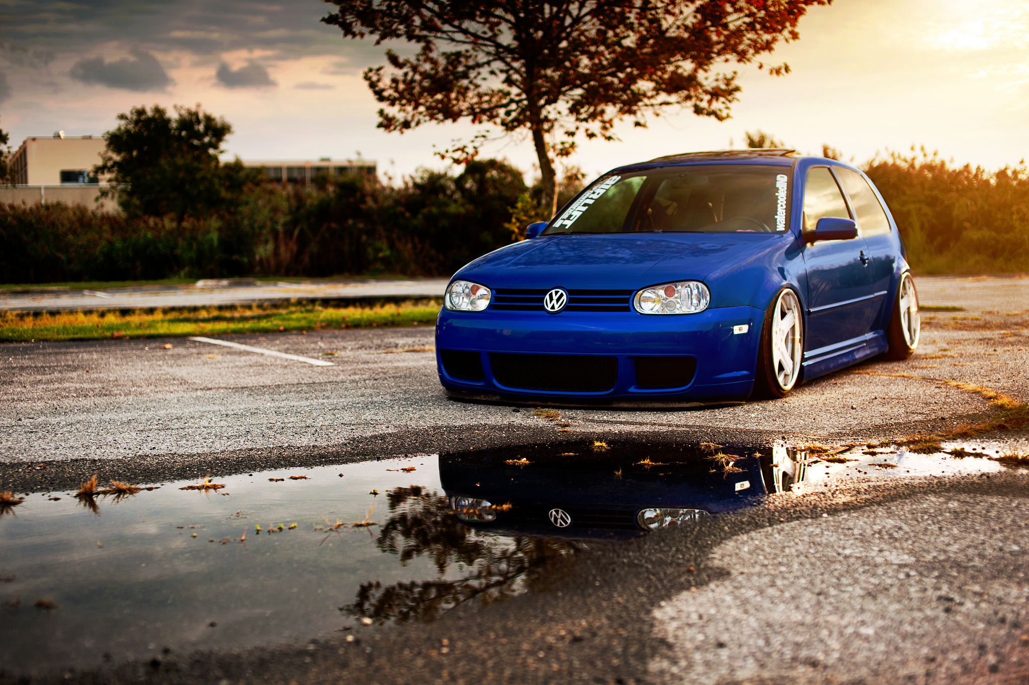 Wallpaper blue, volkswagen, Golf, golf