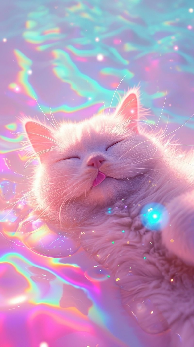 Cute Cat Wallpaper Background Of Flower