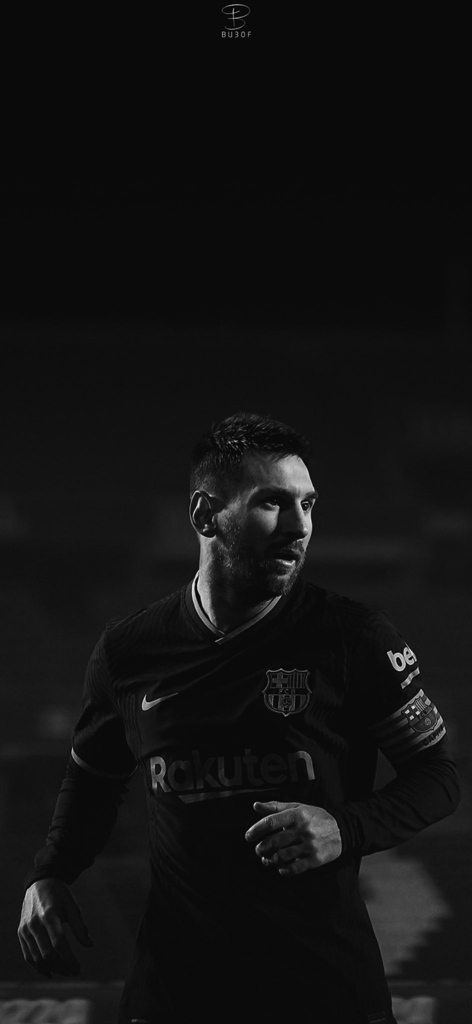 Wallpaper Messi B&W