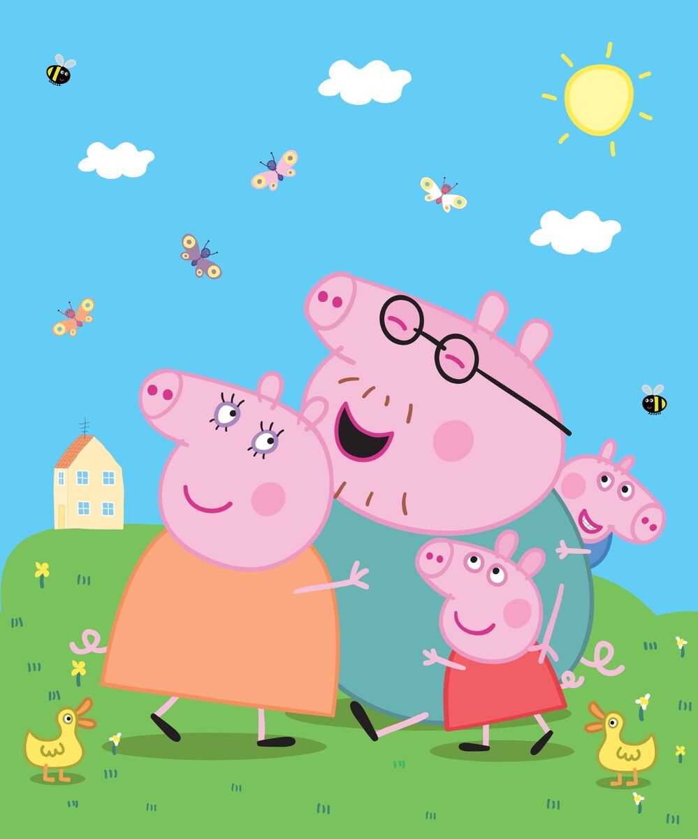 Peppa Pig wall mural wallpaper children