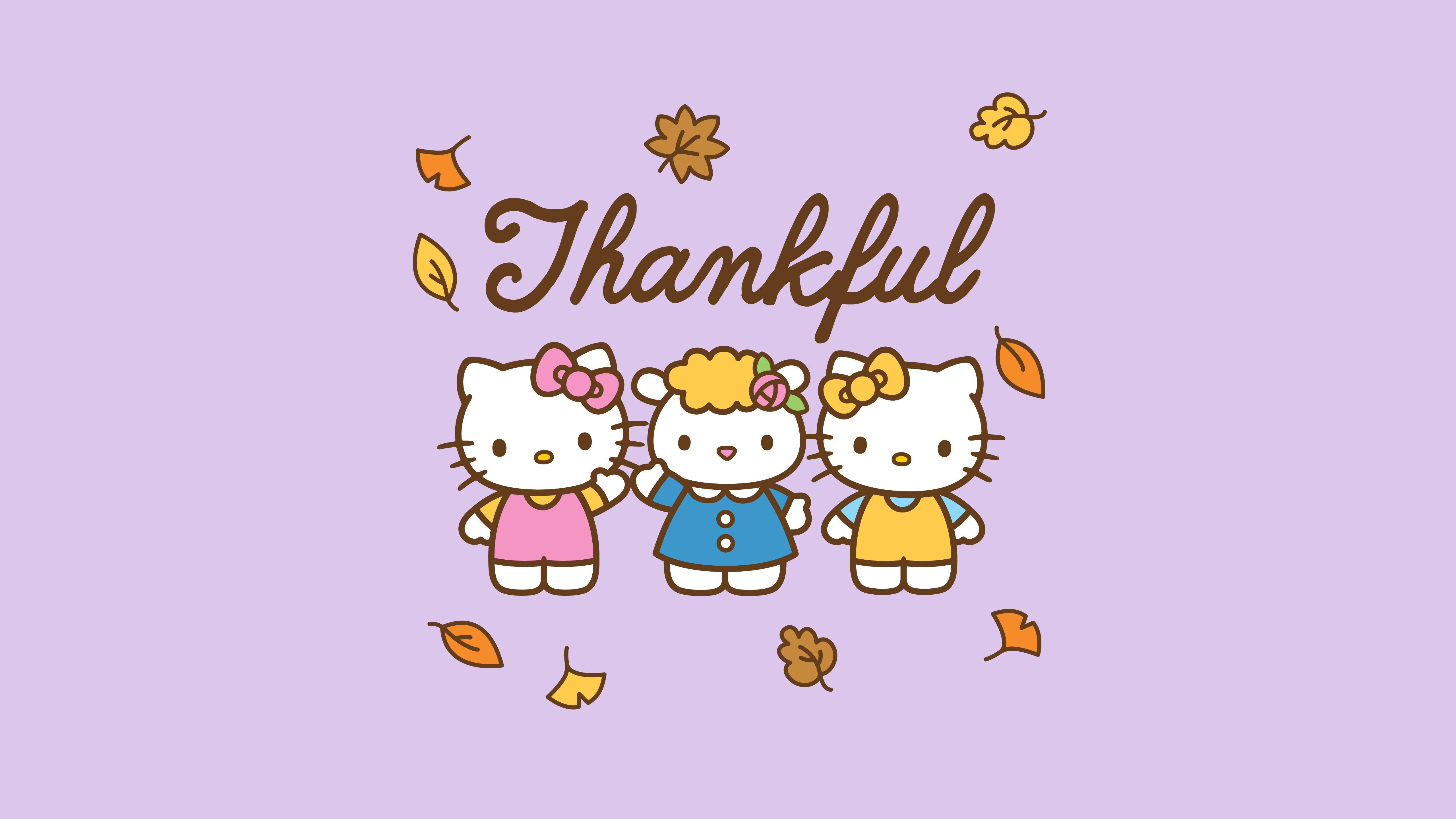 Thankful Wallpaper 4K, Hello Kitty