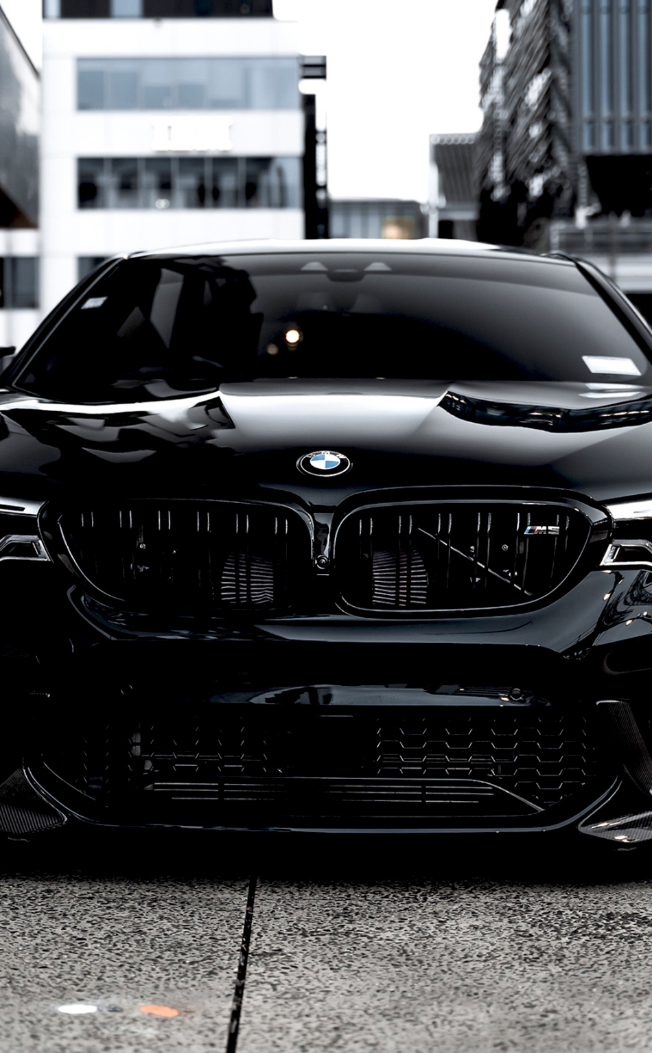 wallpaper 950x1534 bmw m5, black