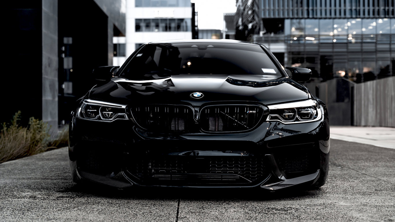 wallpaper 1366x768 bmw m5, black
