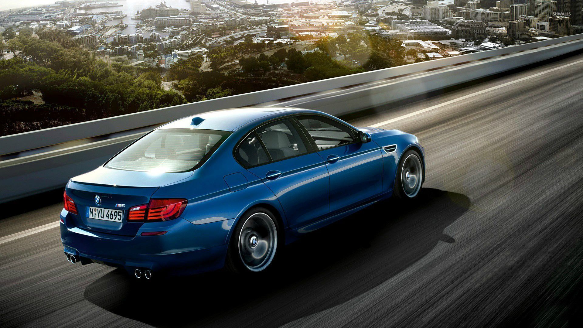 BMW M5 back side view wallpaper